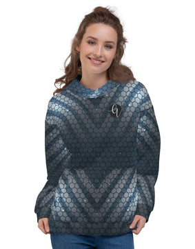 Blue hexagone Hoodie