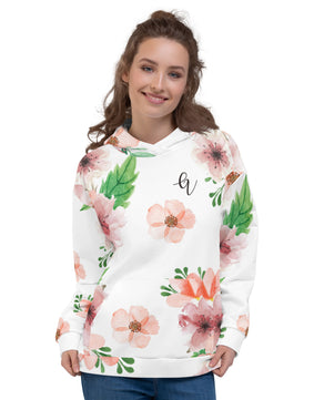 Peach floral Hoodie