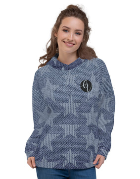 Grey star floral Hoodie