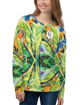 Green leaf pattern Sweatshirt