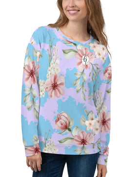 Blue peach floral Sweatshirt