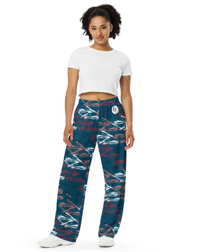 Victoria Line All-over print unisex wide-leg pants