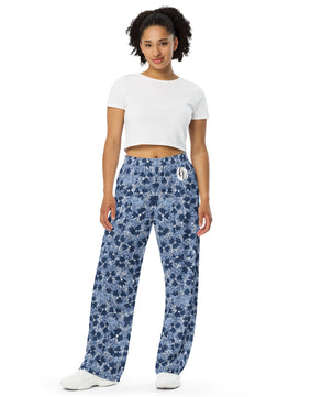 Bullet print All-over print unisex wide-leg pants