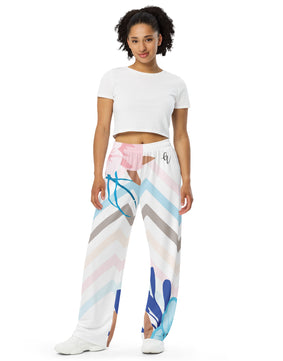 Peace petals All-over print unisex wide-leg pants