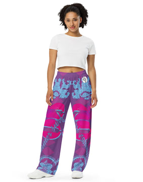 Summer surf All-over print unisex wide-leg pants