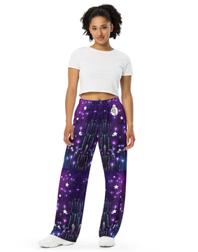 Spiral galaxy All-over print unisex wide-leg pants