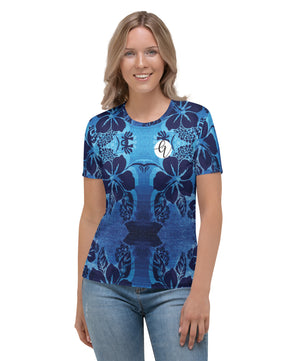 Blue floral Women's T-shirt