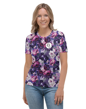 Purple floral Women's T-shirt