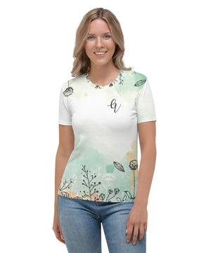 Green floral Women's T-shirt