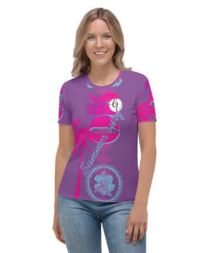 Purple floral Women's T-shirt