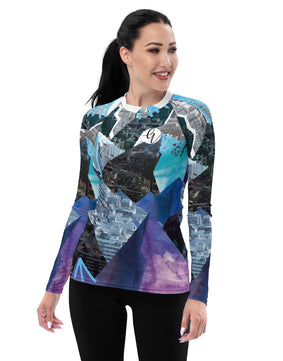 Mountain Floral Women's Rash Guard