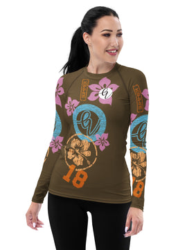 Brown Summers Women's Rash Guard