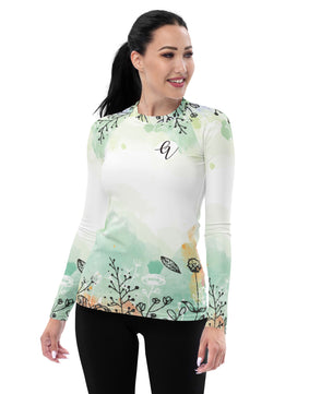 Floral Fleece Women's Rash Guard