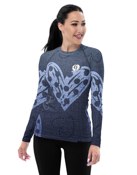 Grey Heart Rash Guard