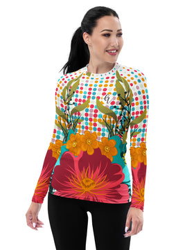 Flower Floral Rash Guard