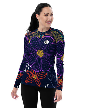 Navy Floral Rash Guard