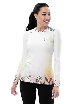 Floral Elegance Rash Guard