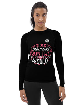 Girls Runs in the world Rash Guard