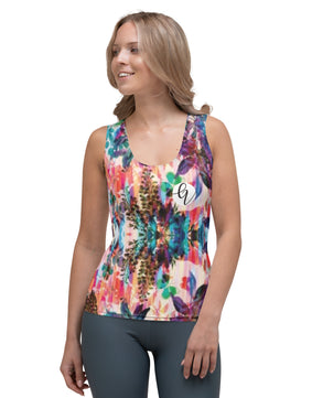 Multicoloured Cut & Sew Tank Top