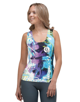 Sparkling floral Cut & Sew Tank Top