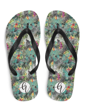 Green leaves Flip-Flops