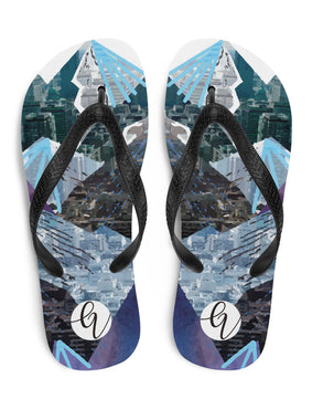 Mountain pattern Flip-Flops