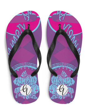 Purple pattern Flip-Flops