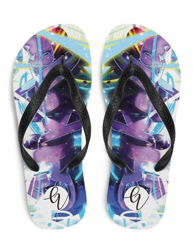 Purple pattern Flip-Flops