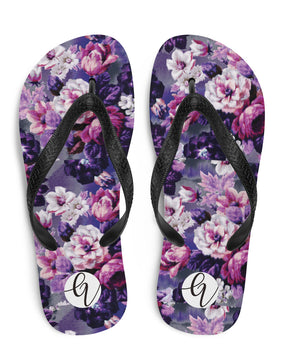 Purple floral Flip-Flops