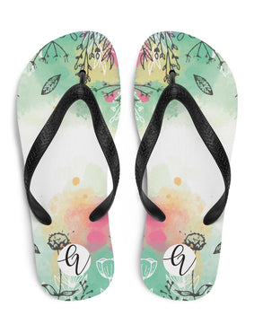 Flower floral Flip-Flops