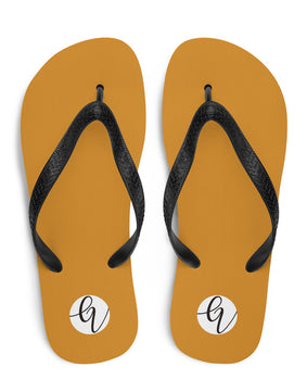 Mustard colored Flip-Flops