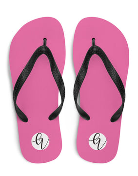 pink colored Flip-Flops