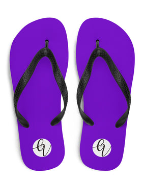 Bright purple colored Flip-Flops