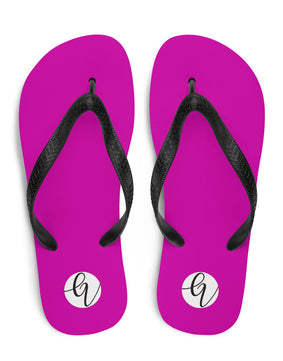 Bright pink colored Flip-Flops