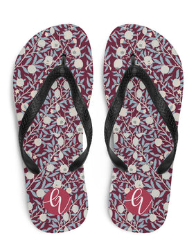 Red floral Flip-Flops