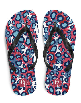 Leopard pattern Flip-Flops