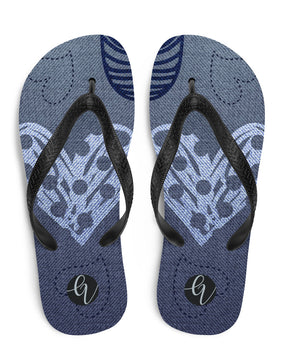 Grey heart Flip-Flops