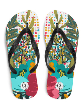 Floral frame Flip-Flops