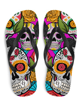 Dead sugar skull Flip-Flops