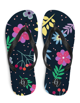 Colorful ditsy Flip-Flops