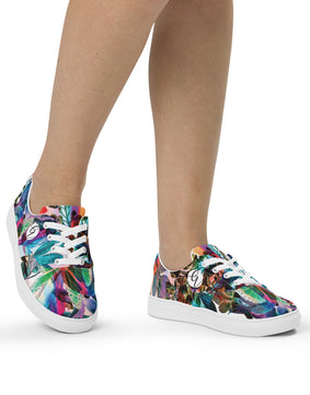 Multicolored Women’s lace-up canvas shoes