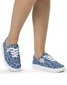 Bullet printed Women’s lace-up canvas shoes